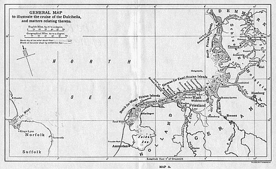 General map, to illustrate the cruise of the Dulcibella, and matters relating thereto.